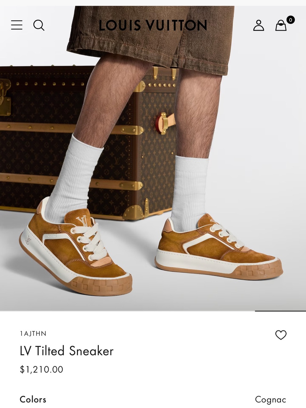 Louis Vuitton Tilted Sneakers color Cognac Brown size LV 7.5 US 8.5 - Picture 2 of 16